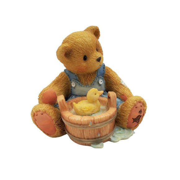 Cherished Teddies Robert Love Keeps Me Afloat #156272 1995‎ Rubber Ducky Bucket - Picture 2 of 6